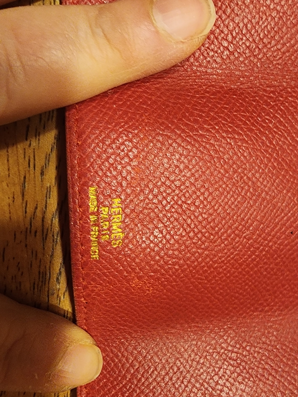 red Hermès leather key case - Picture 10 of 11